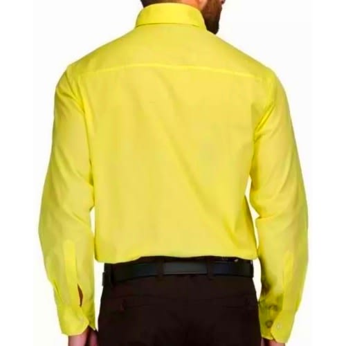 Men's Formal Dress Shirt  - Yellow