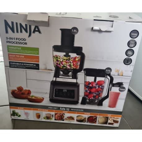 3-in-1 Food Processor with Auto-iQ [BN800UK] 1200W, 1.8 L Bowl/ 2.1L Jug/0.7 L Cup- Black/Silver