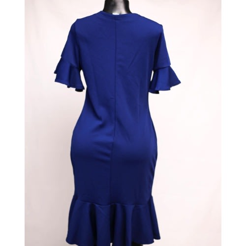 Navy Blue Ruffle Dress
