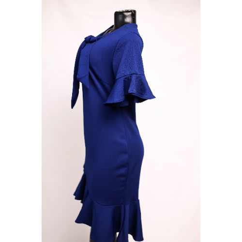 Navy Blue Ruffle Dress