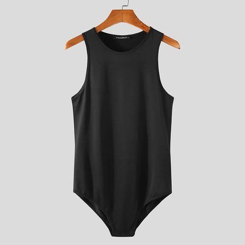 Ladies Sleeveless Bodysuit - Black & White