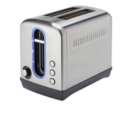 Illuminated 2 Slice Toaster - brushed S/steel Design