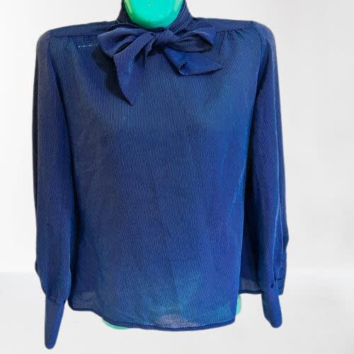 Striped Blouse - Blue And White