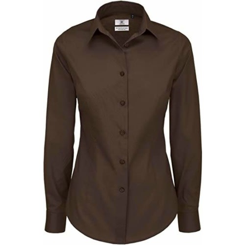 Ladies Formal Dress Shirt - Deep Brown