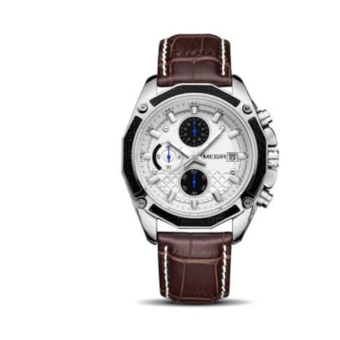 Sports Watch Chronograph Leather - Brown