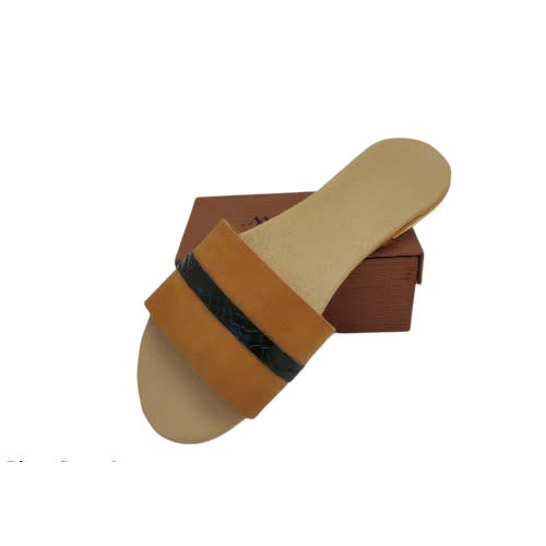 Women Brown Slip-on Slippers