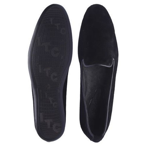 Casual Suede Slip-ons - Black