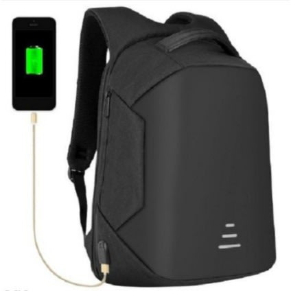 Smart Waterproof Laptop Backpack- Black