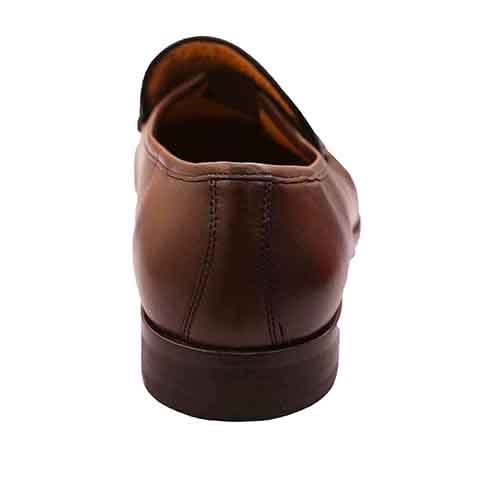 Plain And Patterned Calfskin Brown Nappa Shoe