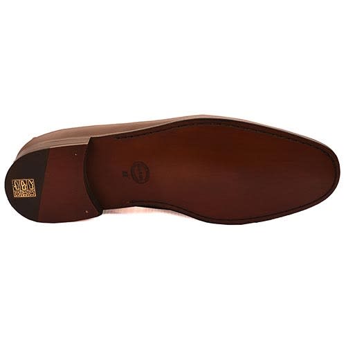 Plain And Patterned Calfskin Brown Nappa Shoe