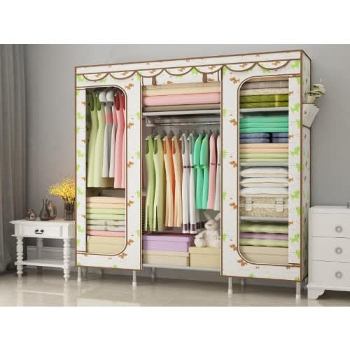 3 Column Stainless Wardrobe  - Big Size L-150x B-45x H-170cm