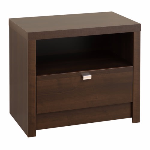 Valhalla Designer Series Espresso 1-Drawer Nightstand- Brown