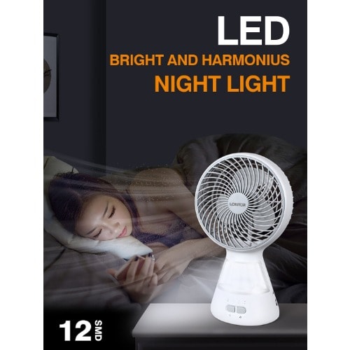 Mini Table Fan With Lamp  -6 Inches