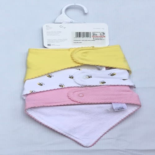 Fred & Flo Bandanna Baby Bibs- Bee