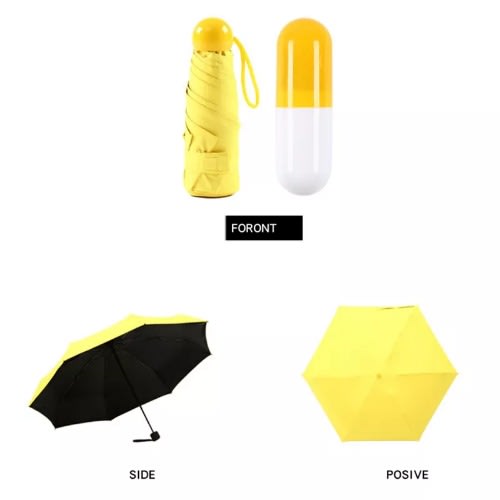 Ultra Mini Umbrella - Compact Pill - Anti-uv - Yellow
