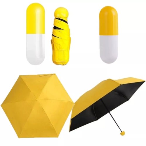 Ultra Mini Umbrella - Compact Pill - Anti-uv - Yellow