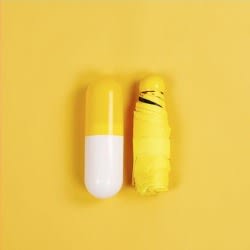 Ultra Mini Umbrella - Compact Pill - Anti-uv - Yellow