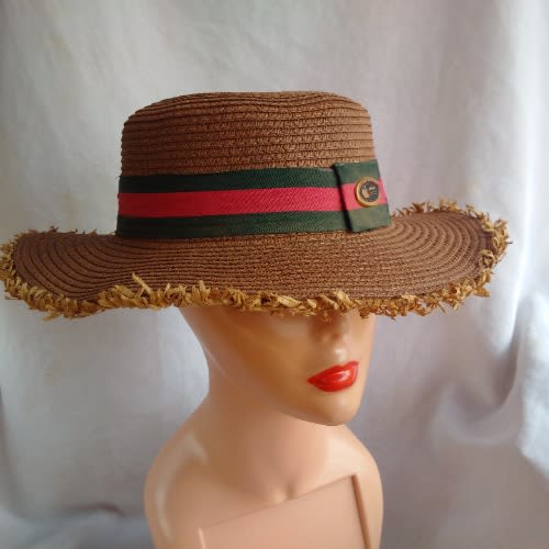 Unisex Niger-delta Fedora Hat With Straw Edges - Chocolate Colour