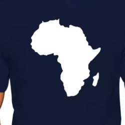 Map Print T-Shirts -Navy Blue