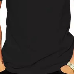 Map Print T-Shirts- Black