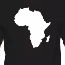 Map Print T-Shirts- Black