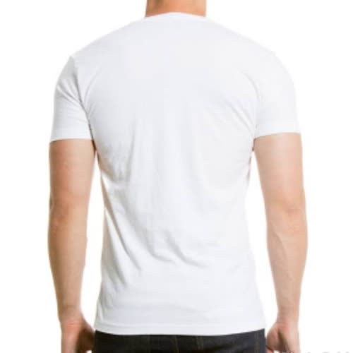 Circled D Print T-Shirts -White