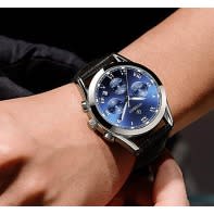 WISHDOIT - Men's Stainless Steel Sports Chronograph Watch