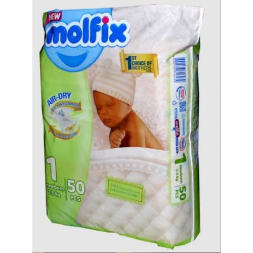 Air-Dry Newborn Diaper - Size 1 - Eco Pack - 2 - 5kg - 50 Diapers