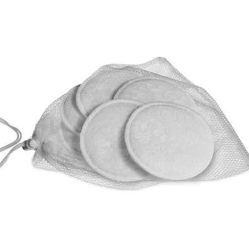 Washable Breast Pad With Laundry Bag - 6 Pieces