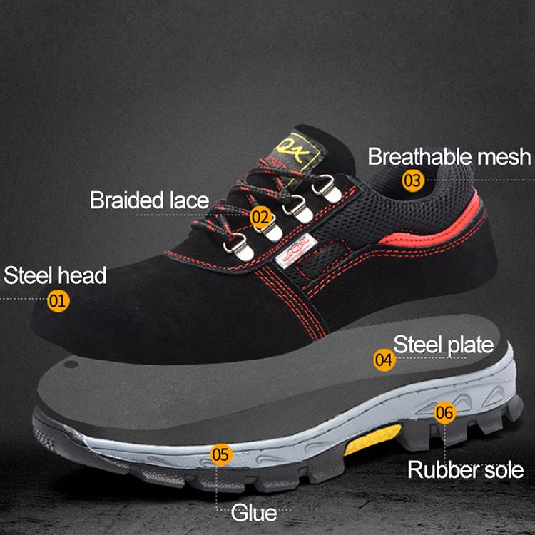 Men Work Safety Boots Steel Toe Shoes Men Casual Sneakers