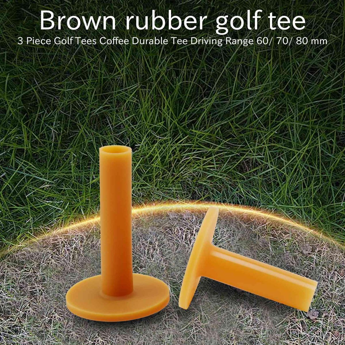 3 Piece Coffee Durable Tee Driving Range 60 70 80 mm