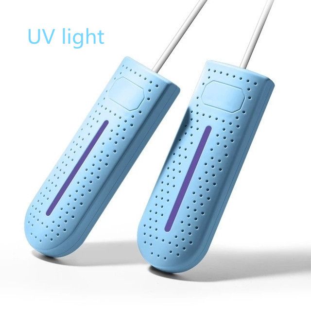Shoe Dryer Uv Sterilization 220v Dryer For Shoes Rack Heater Foot Warmer Mini Heater Deodorizer Dehumidify Device Shoe Heater-Blue UV