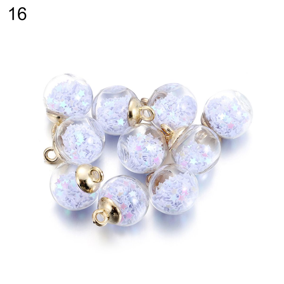 10Pcs Glass Balls Eye-catching Mini Glass Clear Beads-