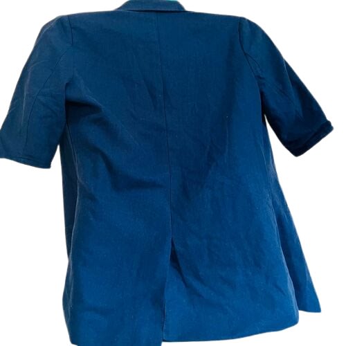 Ladies Short Sleeved Blazer - Navy Blue