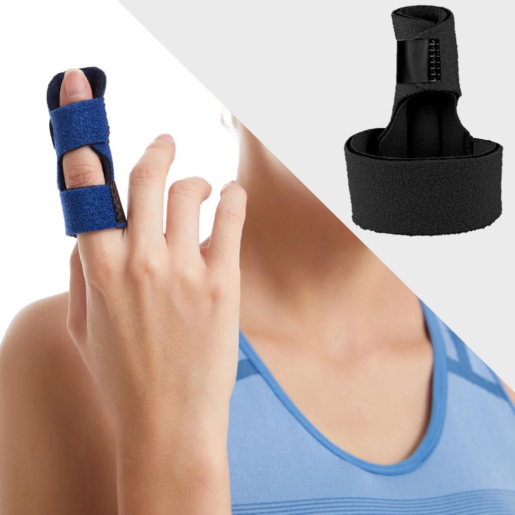 Finger Splint Brace Protection Support Fastening Tape For Black Left