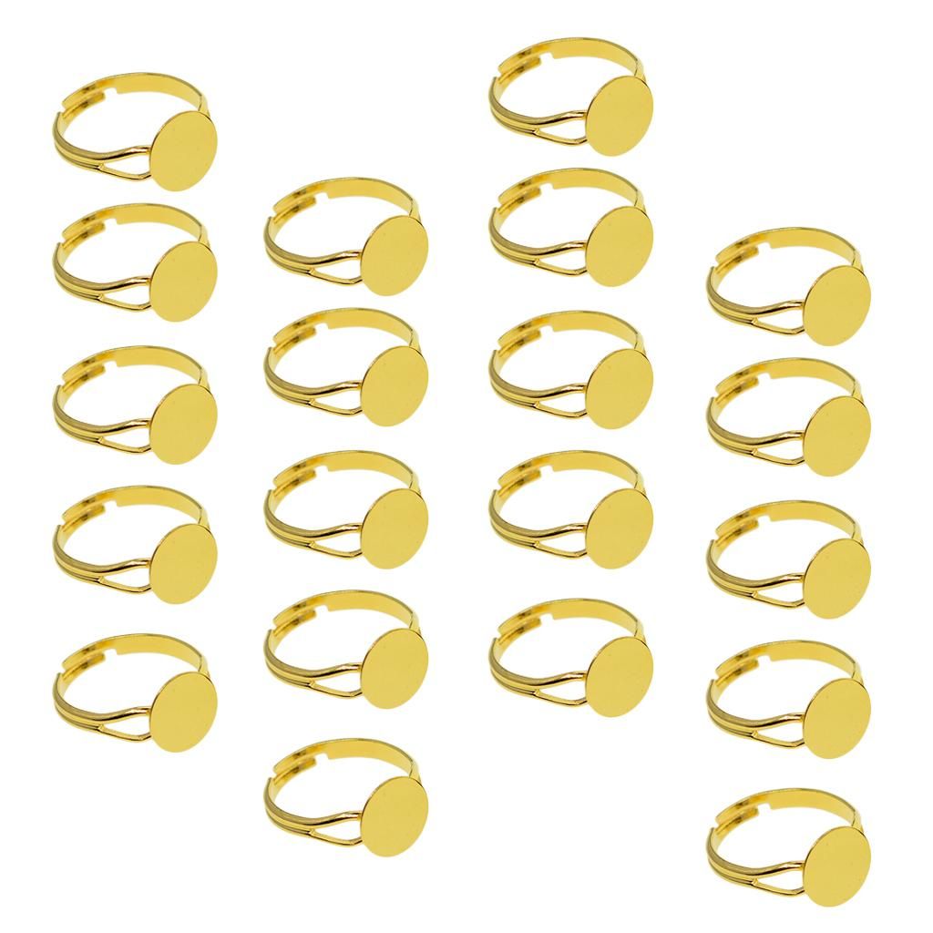 20pcs Adjustable  Settings  Base Round Trays Golden
