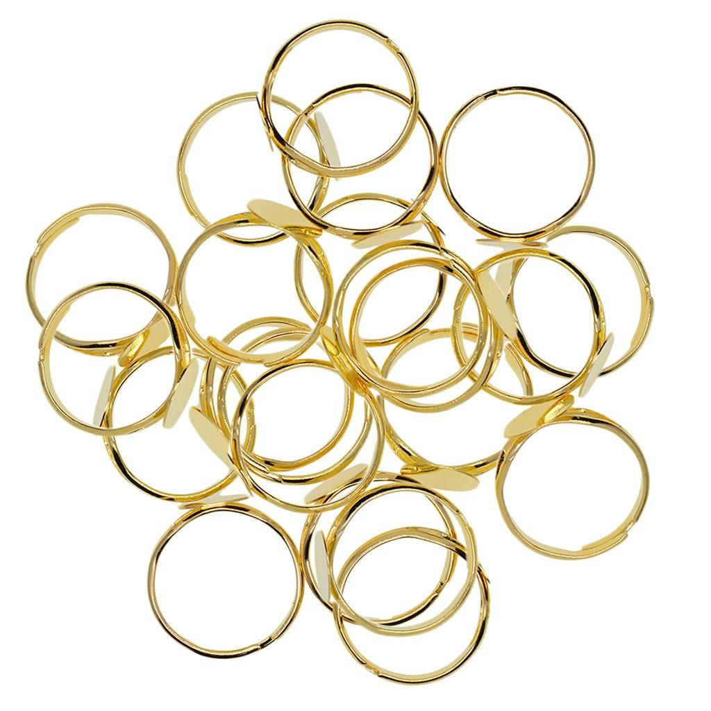 20pcs Adjustable  Settings  Base Round Trays Golden