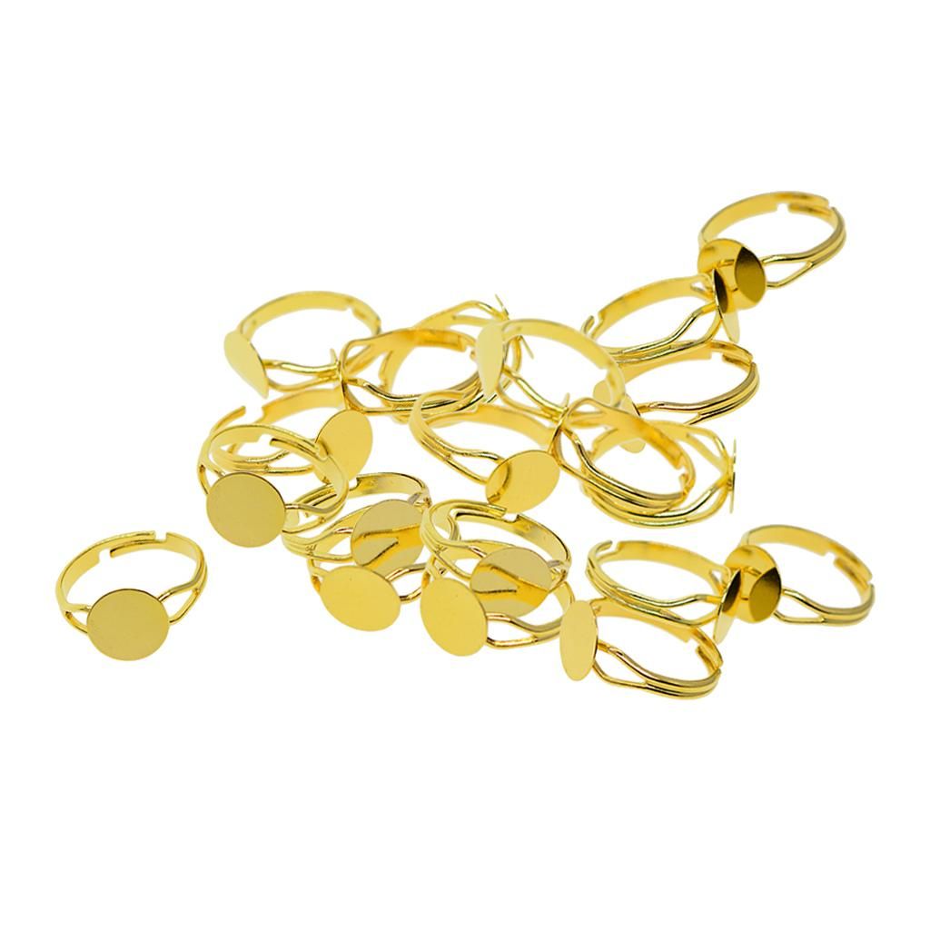 20pcs Adjustable  Settings  Base Round Trays Golden