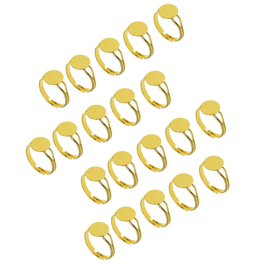 20pcs Adjustable  Settings  Base Round Trays Golden