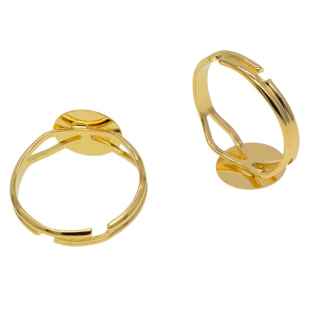 20pcs Adjustable  Settings  Base Round Trays Golden