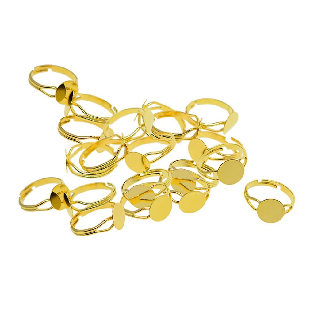 20pcs Adjustable  Settings  Base Round Trays Golden