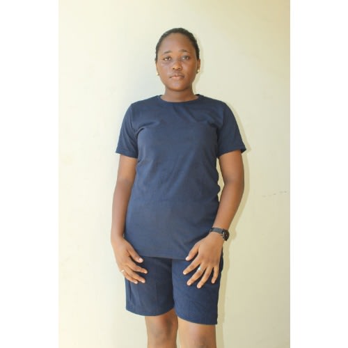Women's Navy Blue Tshirt & Short Set