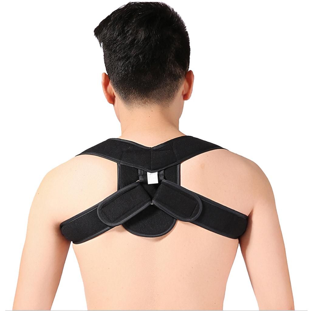 Posture Corrector Support Brace Shoulder Upper Spinal M Black