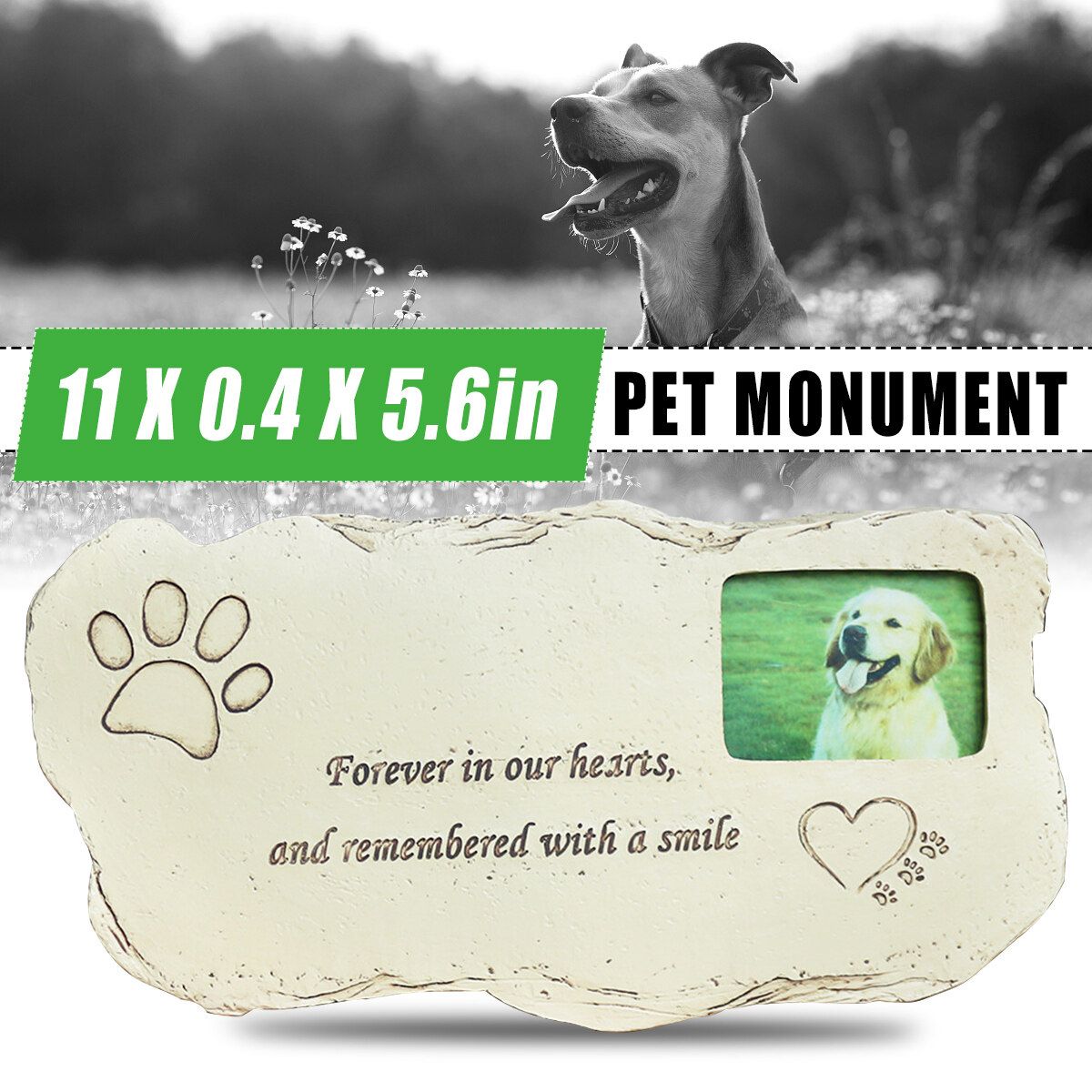 Pet Tombstone Garden Decoration Gravestones Puppy Tombstone With Picture Frame