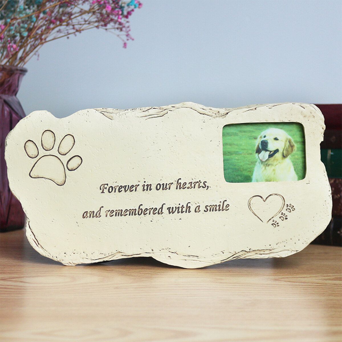 Pet Tombstone Garden Decoration Gravestones Puppy Tombstone With Picture Frame