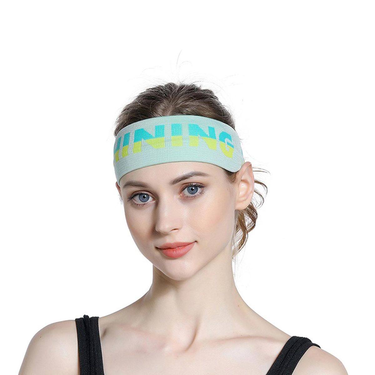 Workout Headband Stretchy Workout Headband Running Sweatband Green