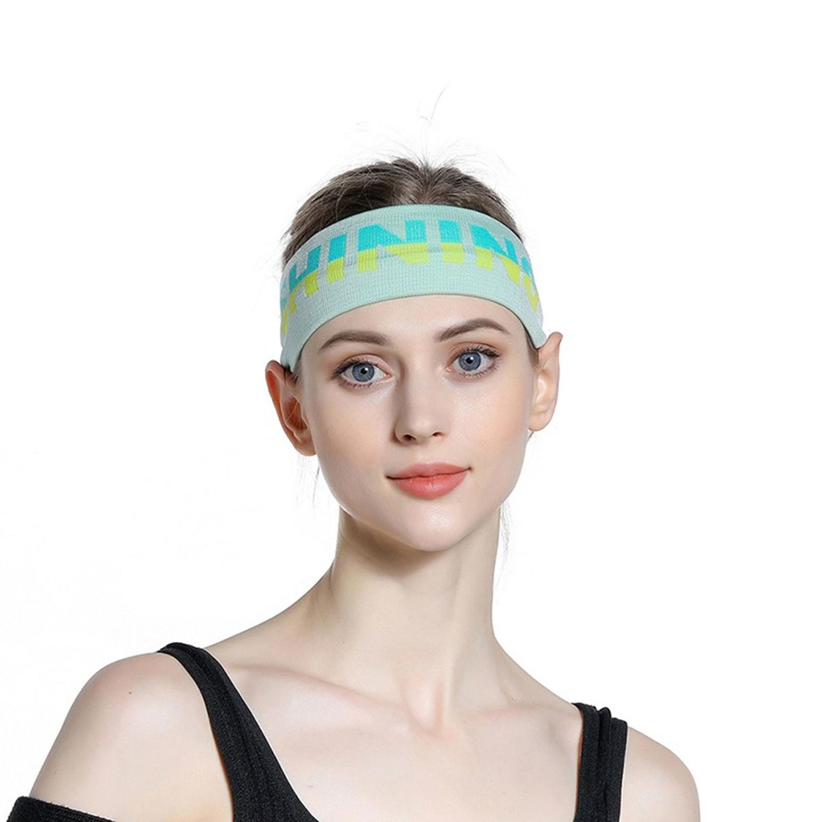 Workout Headband Stretchy Workout Headband Running Sweatband Green