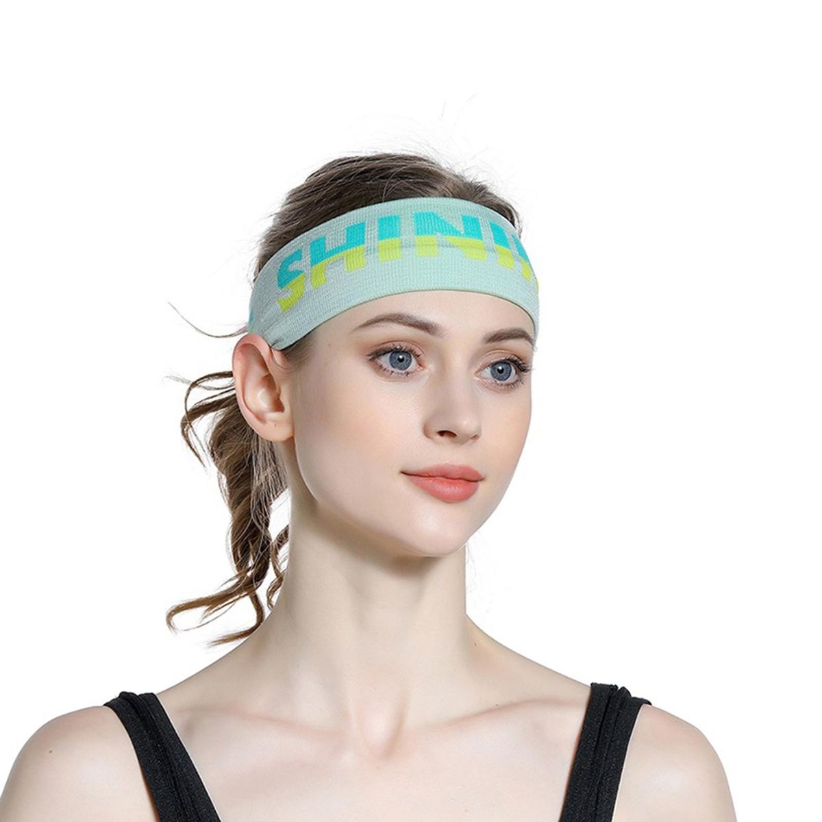 Workout Headband Stretchy Workout Headband Running Sweatband Green