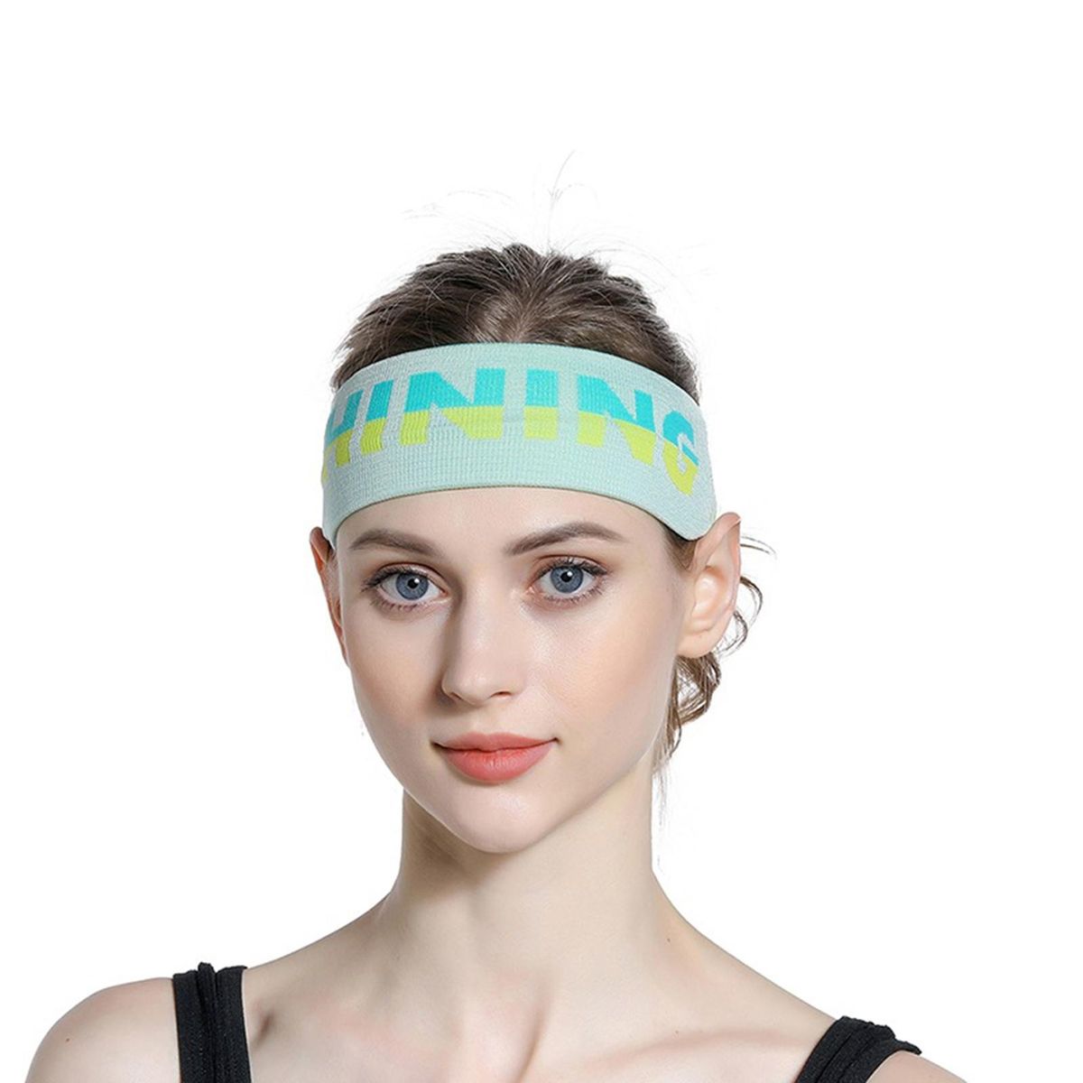 Workout Headband Stretchy Workout Headband Running Sweatband Green