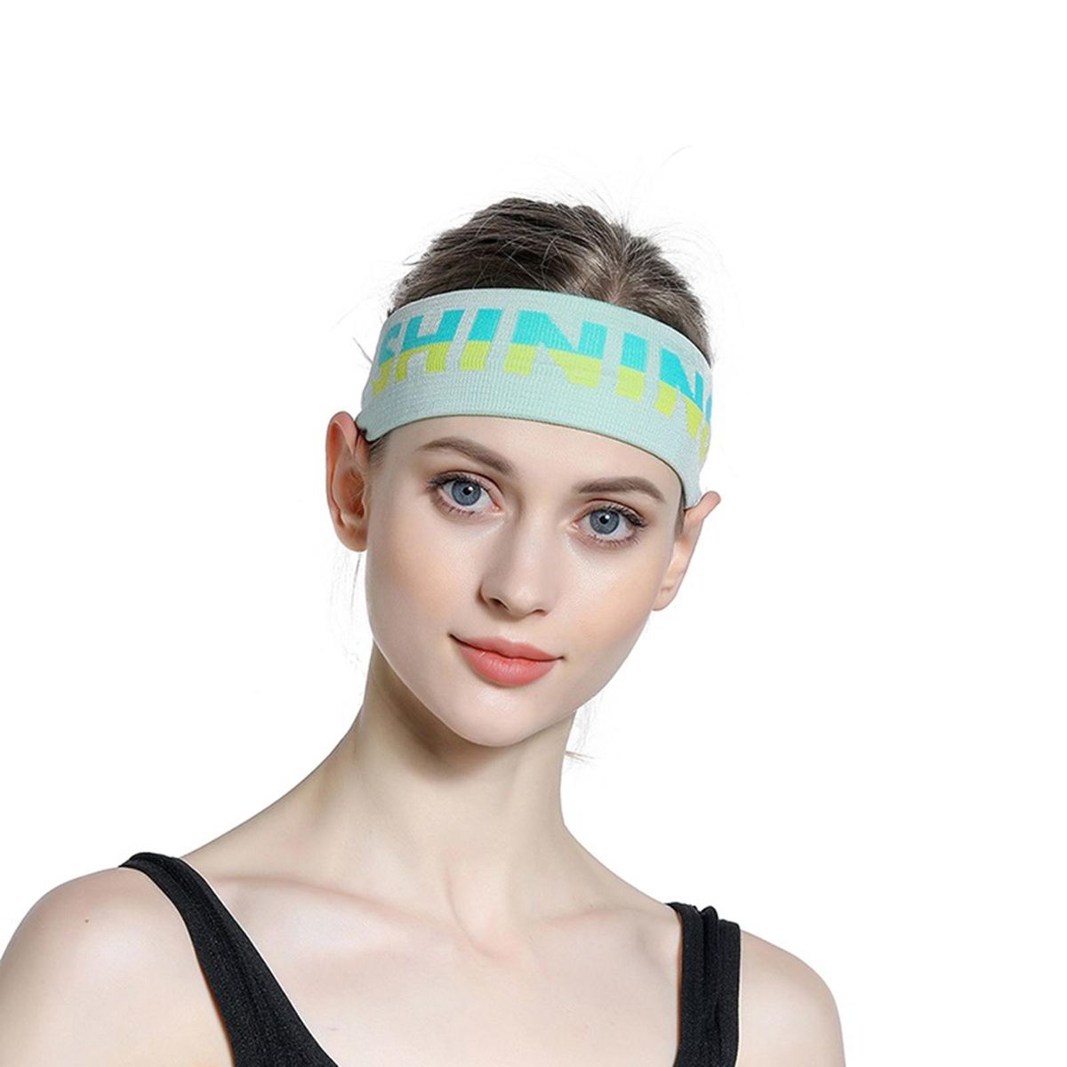 Workout Headband Stretchy Workout Headband Running Sweatband Green